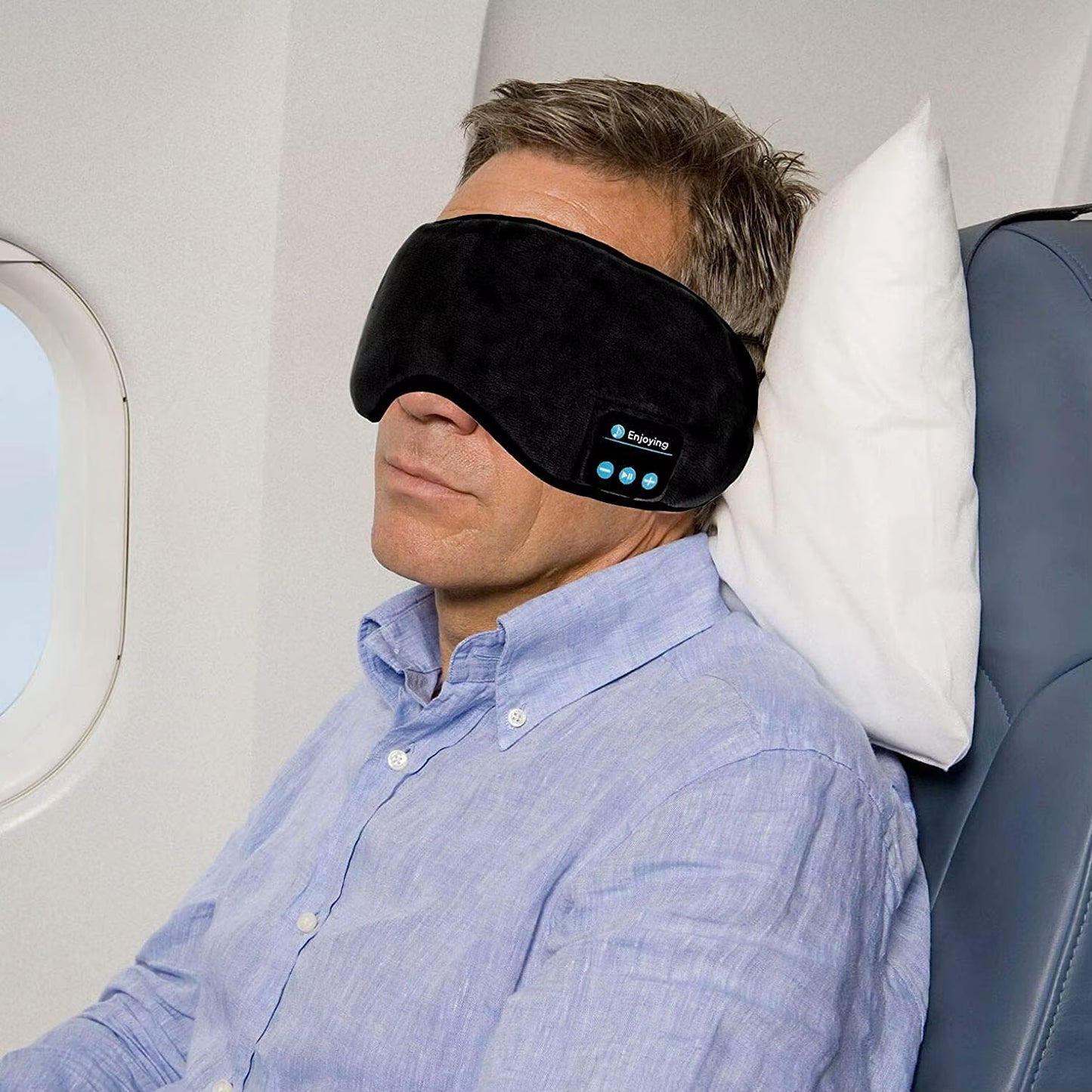 Experience Ultimate Comfort: Bluetooth Sleep Headphones Eye Mask with Built-In Speakers for Relaxation and Travel