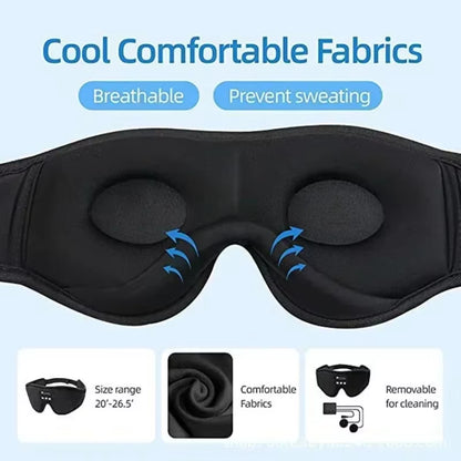 Experience Blissful Sleep with Our Bluetooth 3D Sleep Mask Featuring Built-In HD Speakers for Ultimate Comfort and Serenity