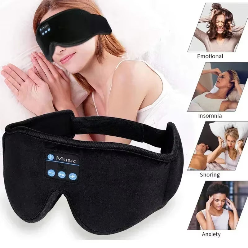 Experience Blissful Sleep with Our Bluetooth 3D Sleep Mask Featuring Built-In HD Speakers for Ultimate Comfort and Serenity