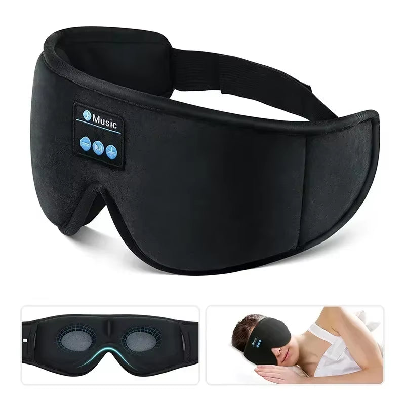 Experience Blissful Sleep with Our Bluetooth 3D Sleep Mask Featuring Built-In HD Speakers for Ultimate Comfort and Serenity